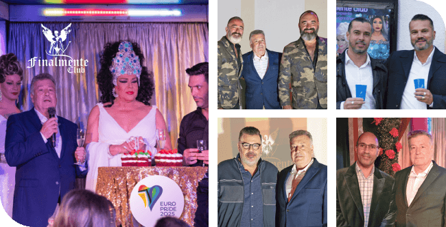 Fotos da festa da comemoração dos 48 anos do Clube Finalmente, decorrida no mesmo.