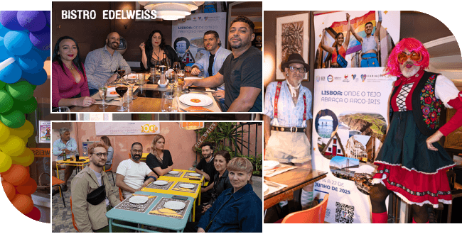 Fotos da festa de cinema no Bistro Edelweiss